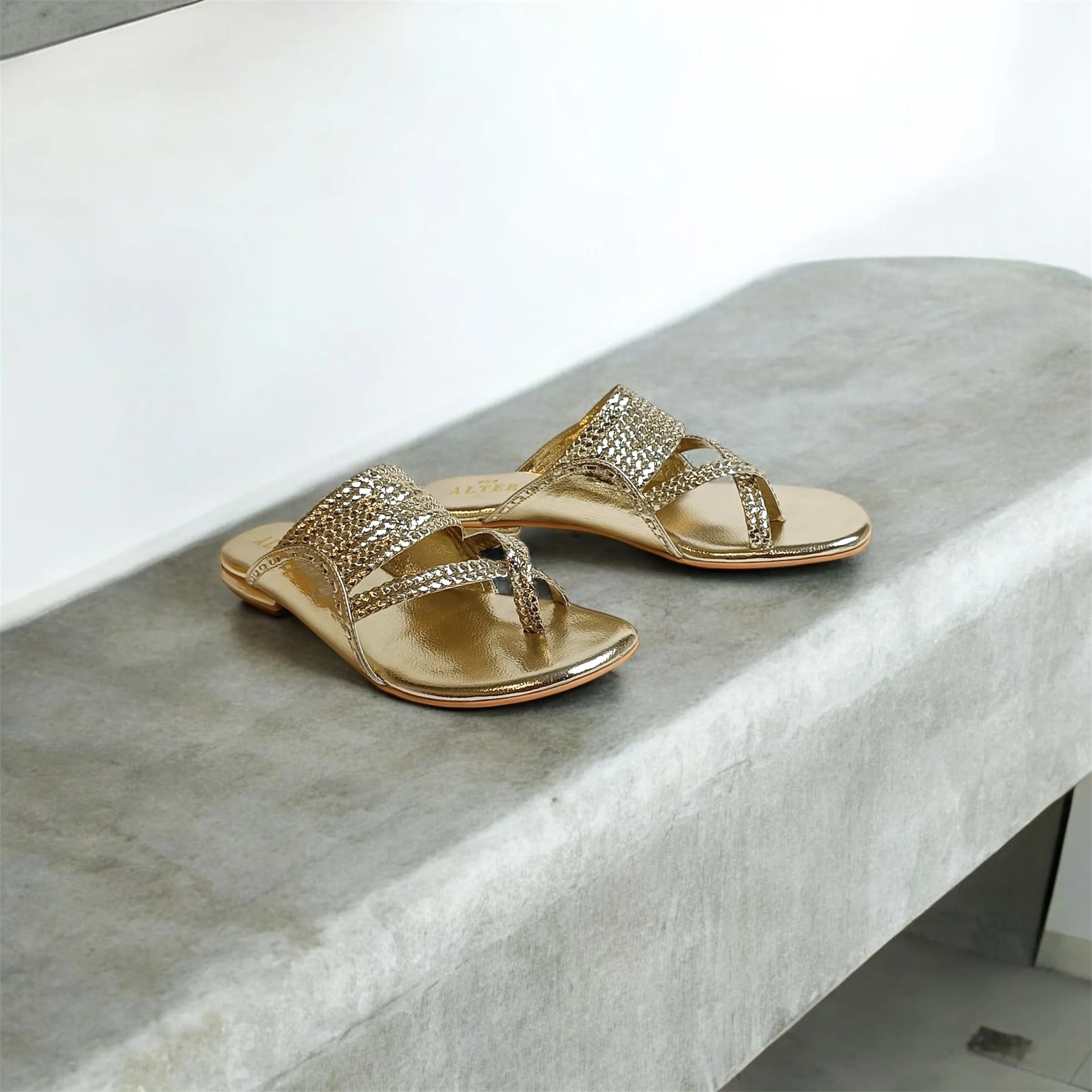 Gold Braided Flats