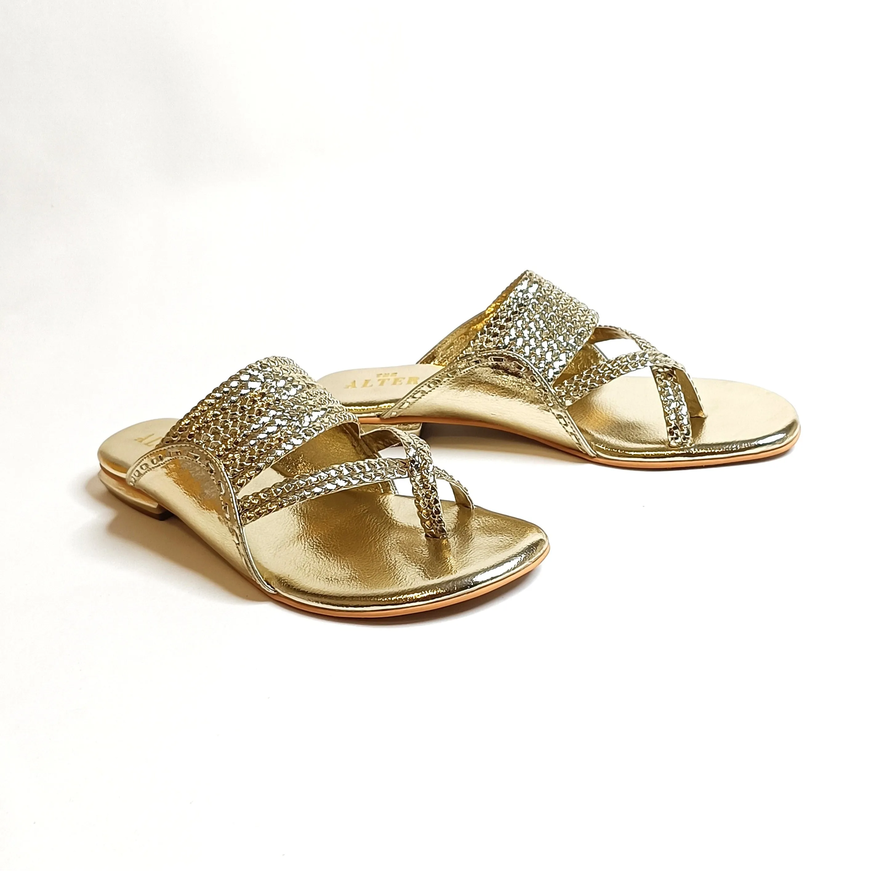Gold Braided Flats