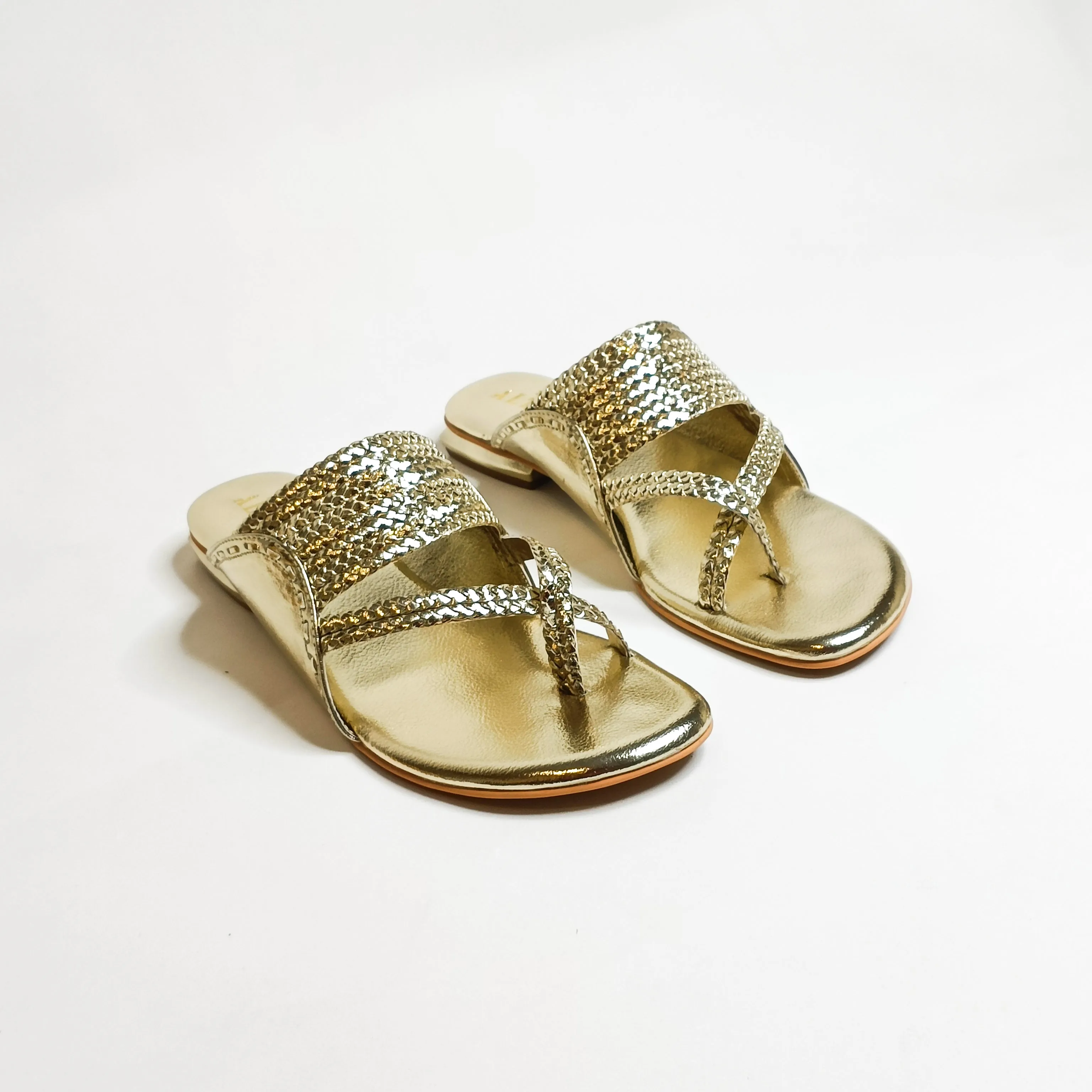 Gold Braided Flats