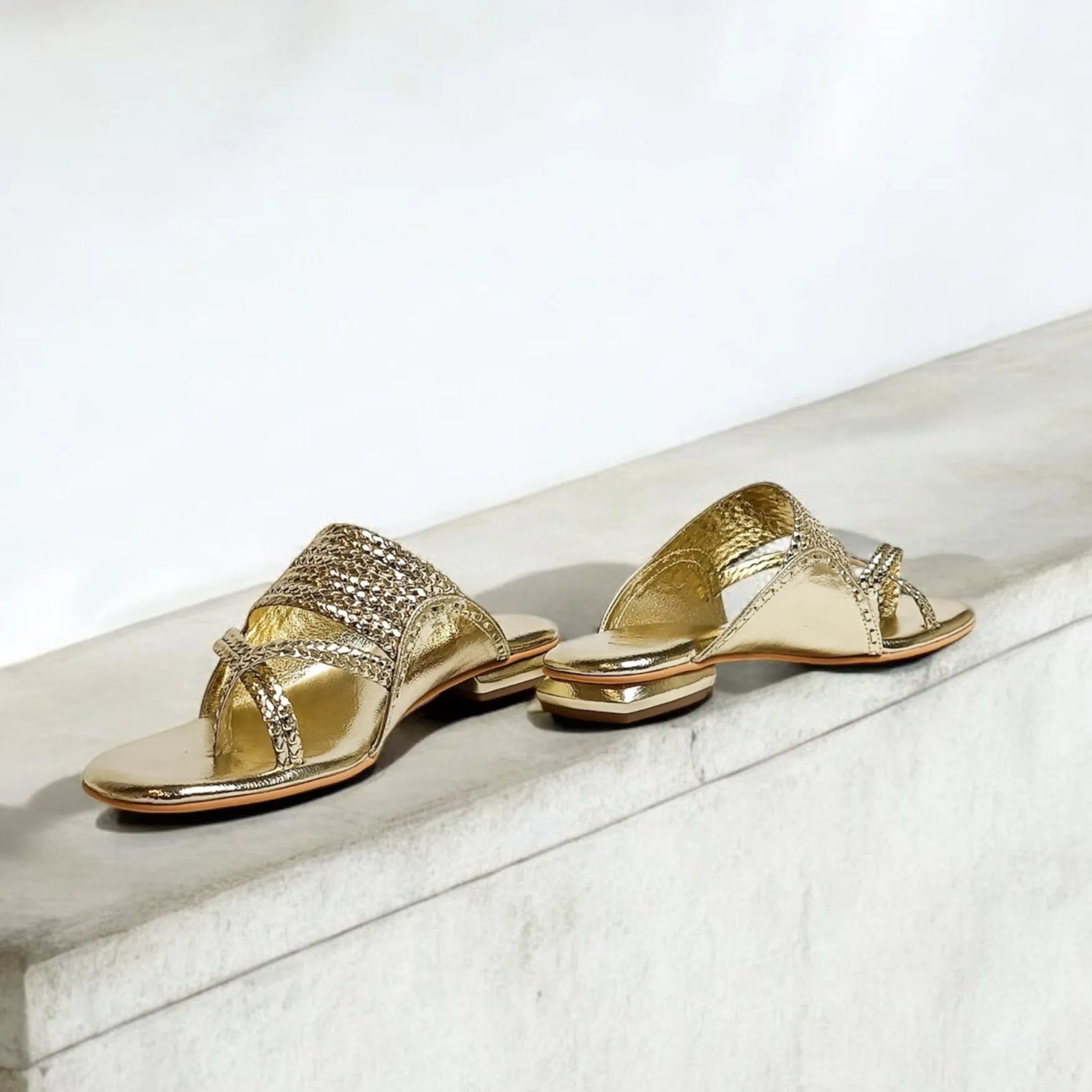 Gold Braided Flats