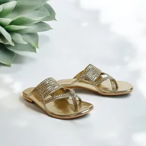 Gold Braided Flats