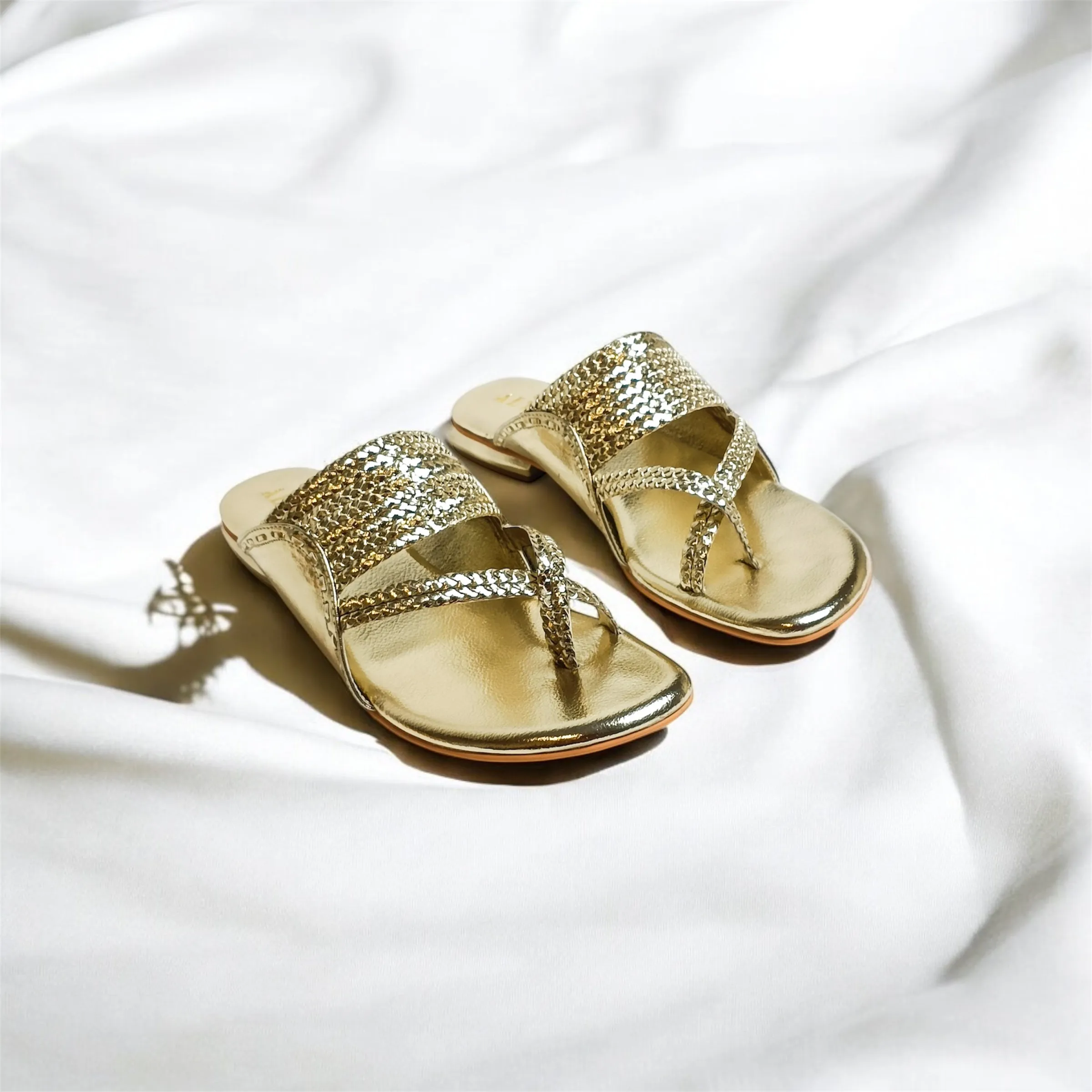 Gold Braided Flats