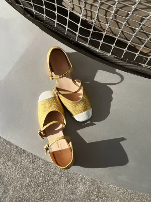 Gold Double Strap Mary Jane Shoes