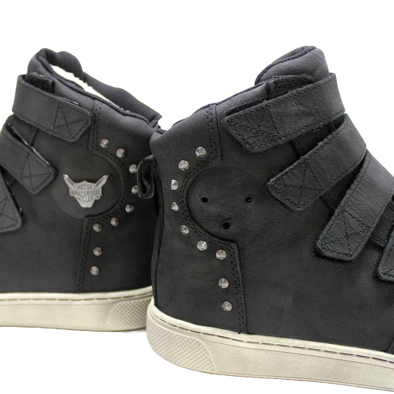 Harley Davidson Bateman Metal Velc Leather Women's High Top Trainers - UK 7 - US 9 Women - EU 40