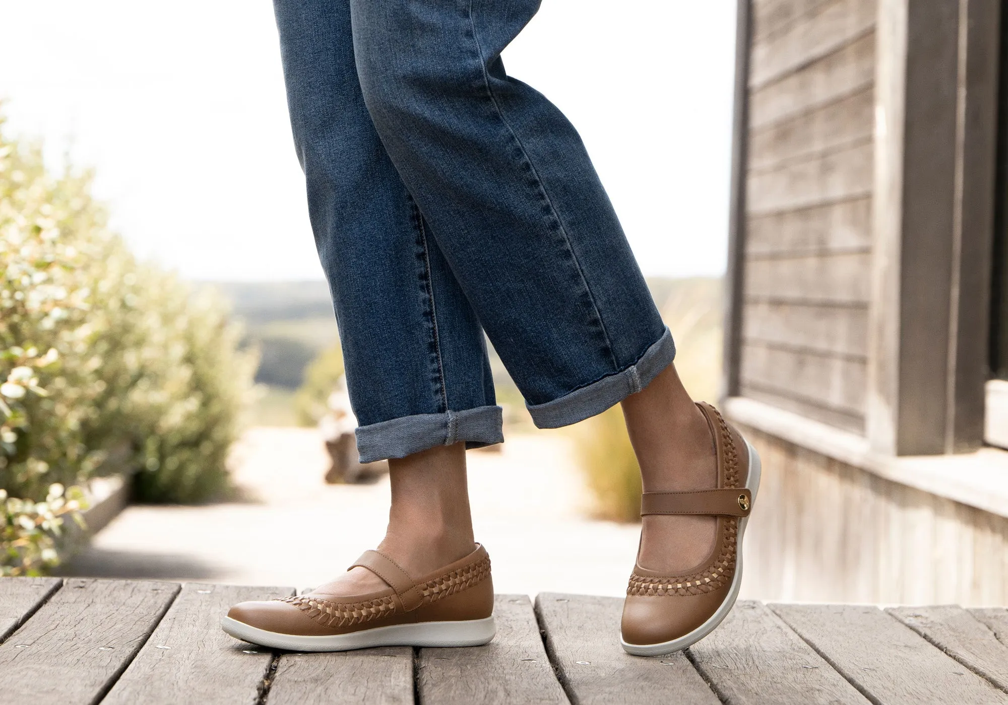 Homyped Sierra Summer Womens Leather Comfortable Mary Jane Shoes