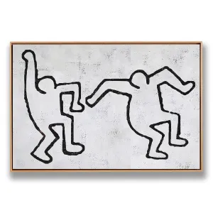 Horizontal Abstract Dancing Man Painting H202H
