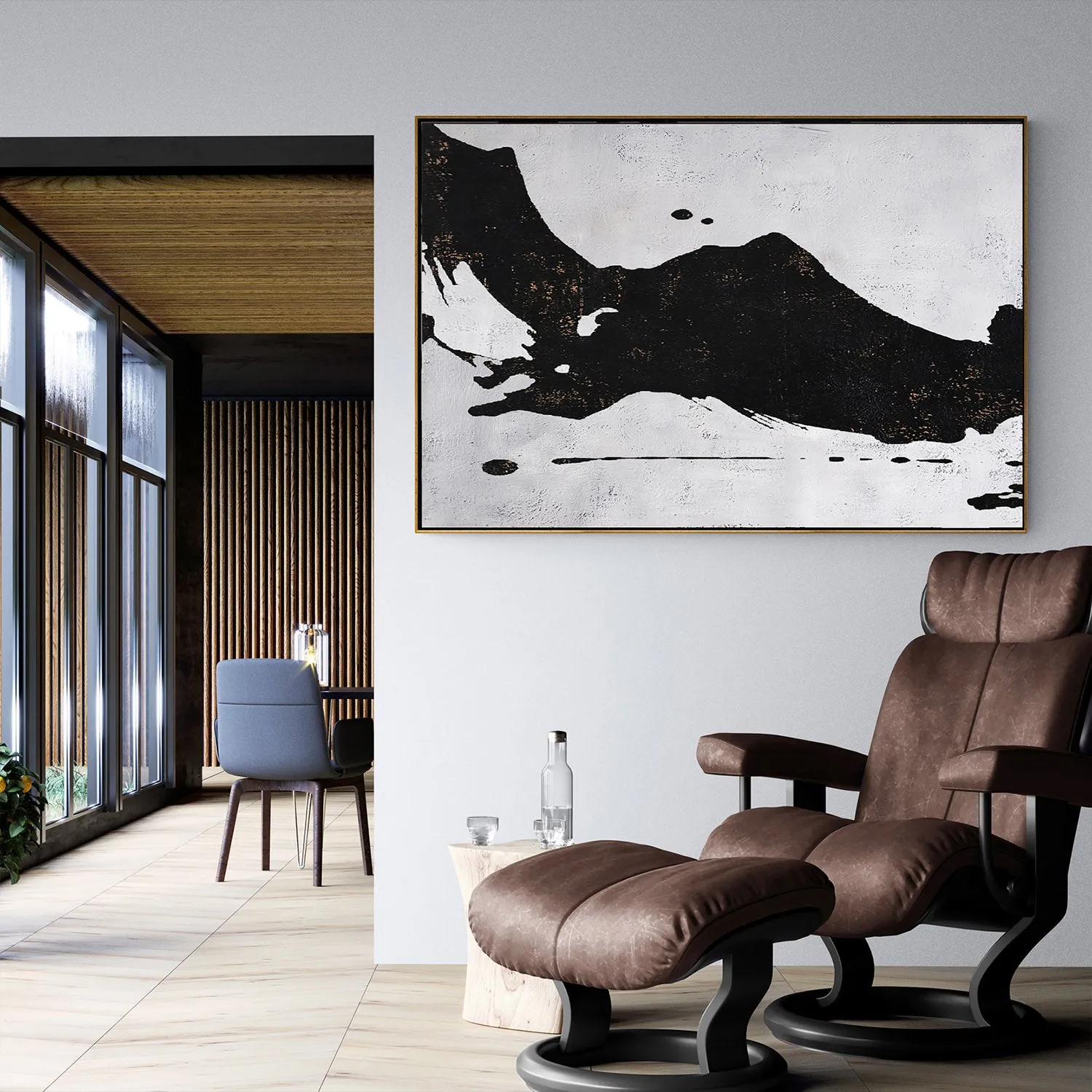 Horizontal abstract painting H26H