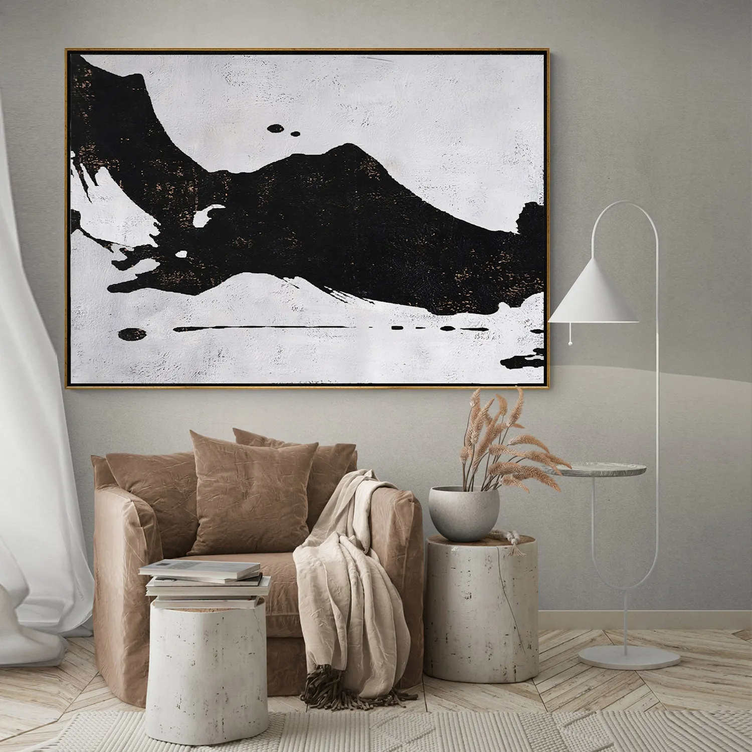 Horizontal abstract painting H26H