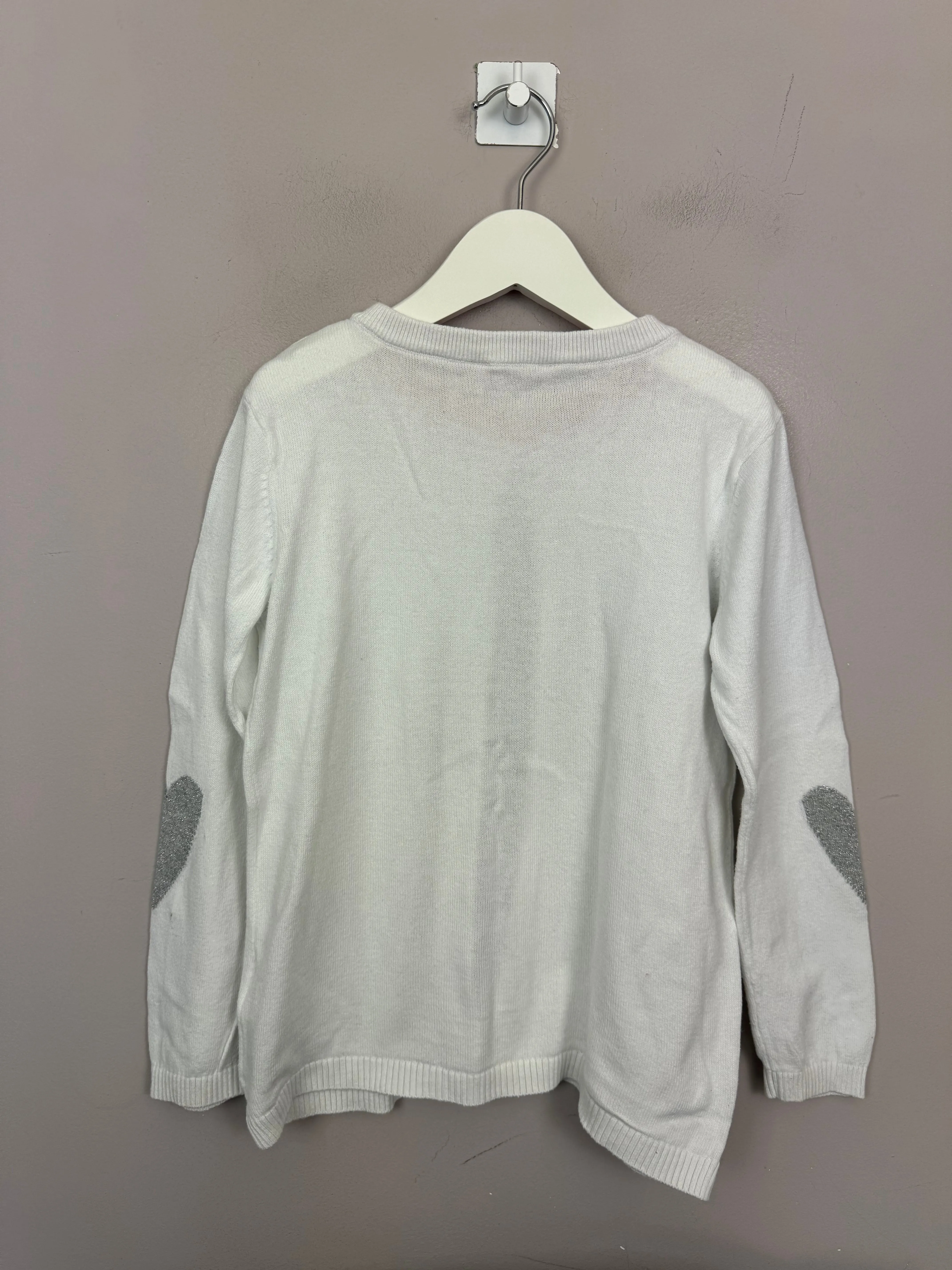 Joules White cardigan 6y