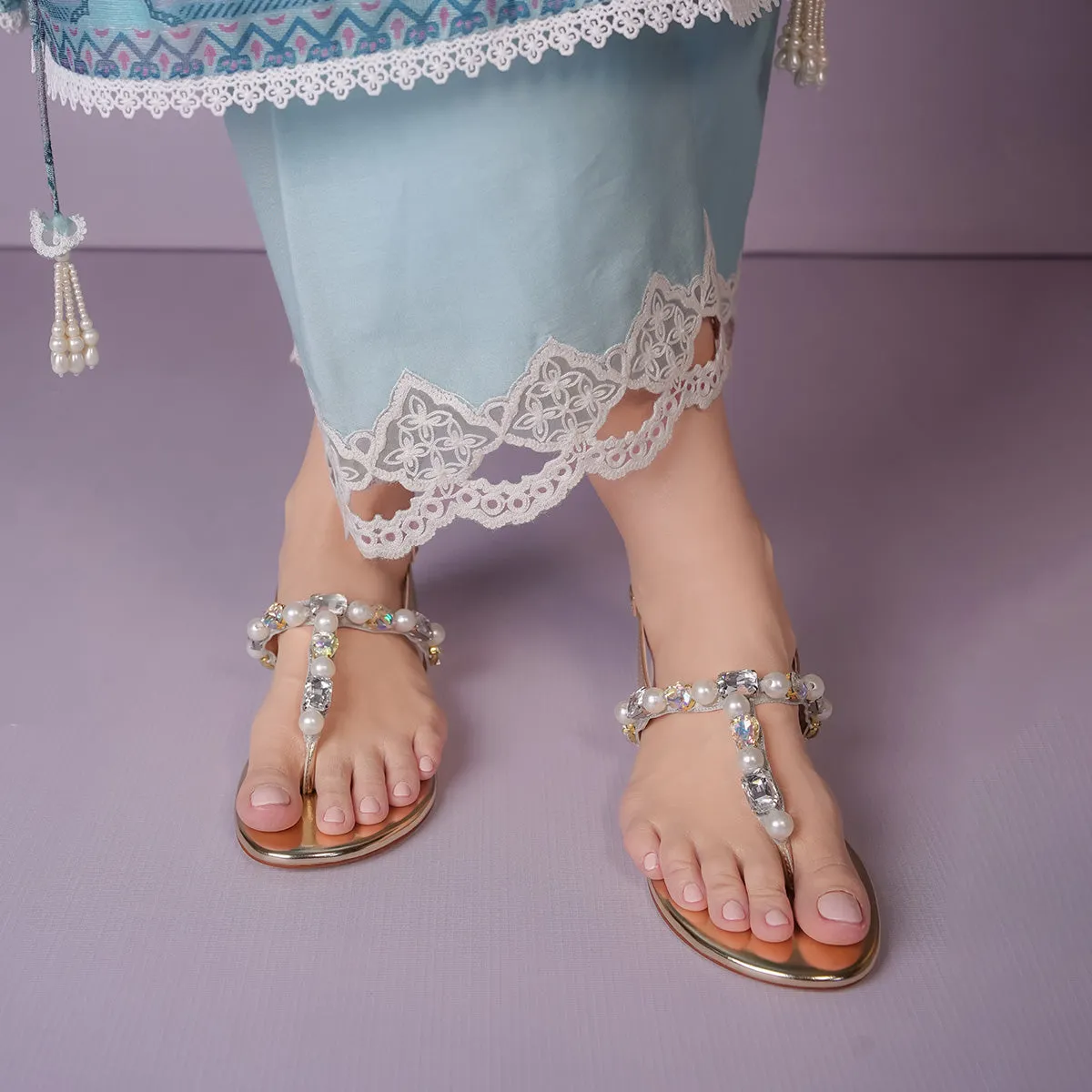 Kamilla - Gold - Flats by L'amour