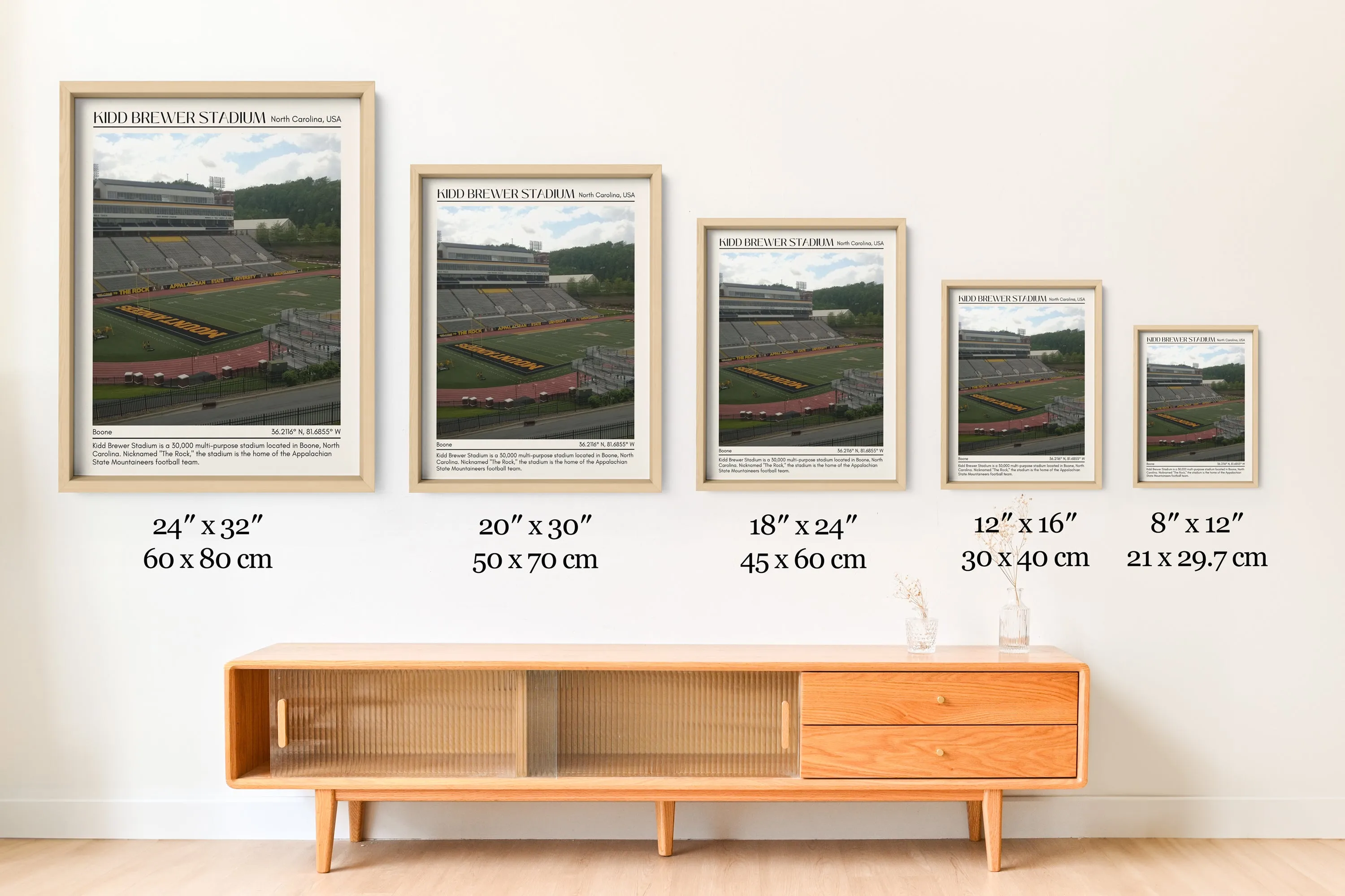 Kidd Brewer Stadium Minimal  Wall Art