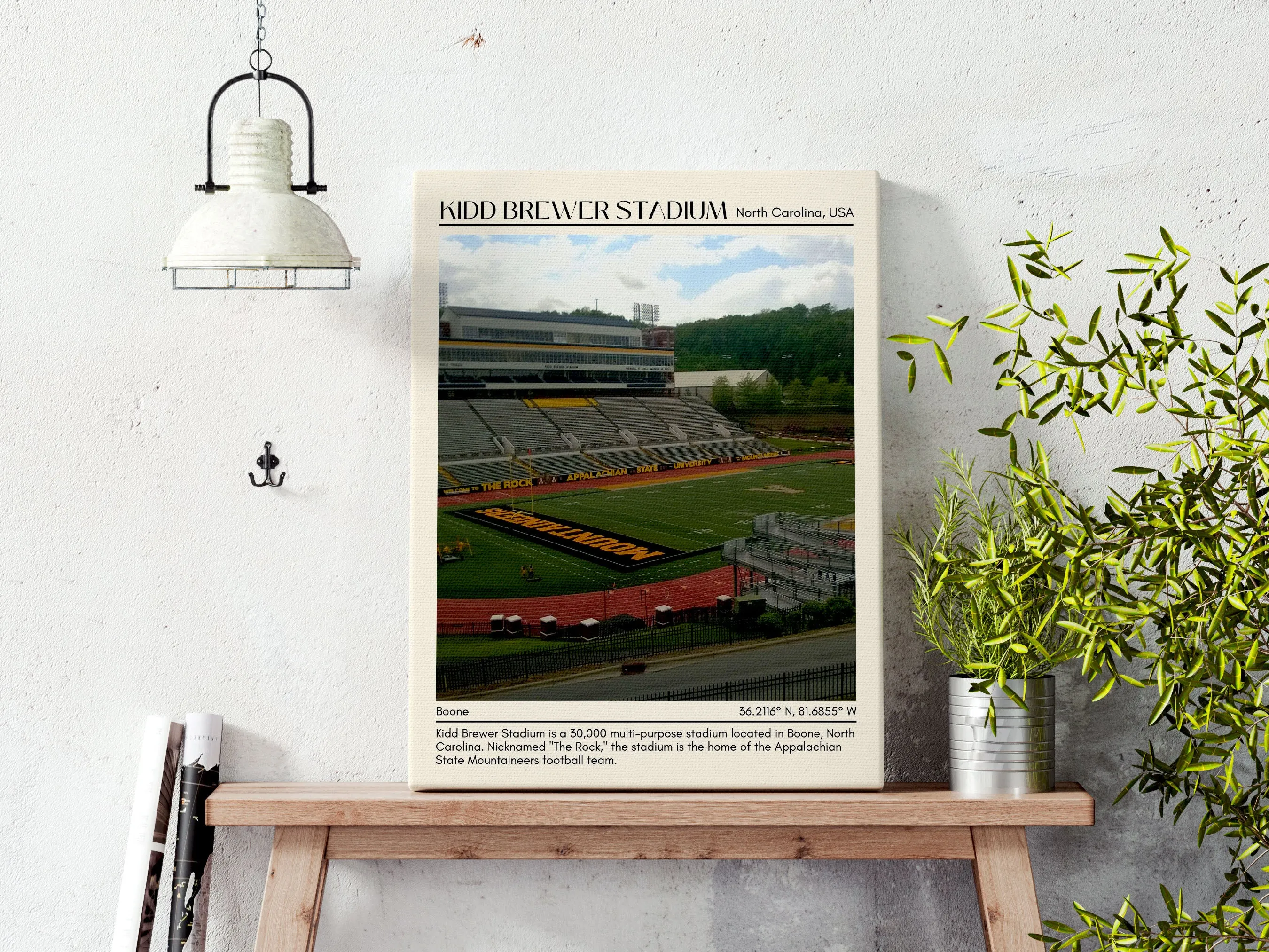 Kidd Brewer Stadium Minimal  Wall Art