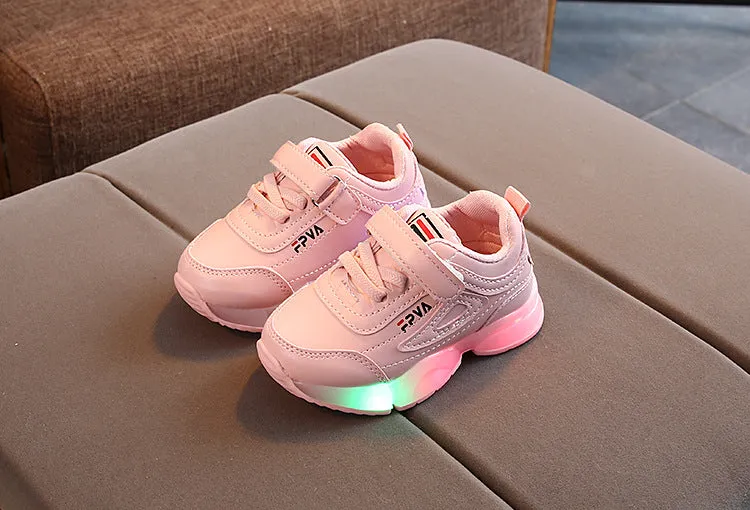 Kids Breathable LED Sneakers with Light