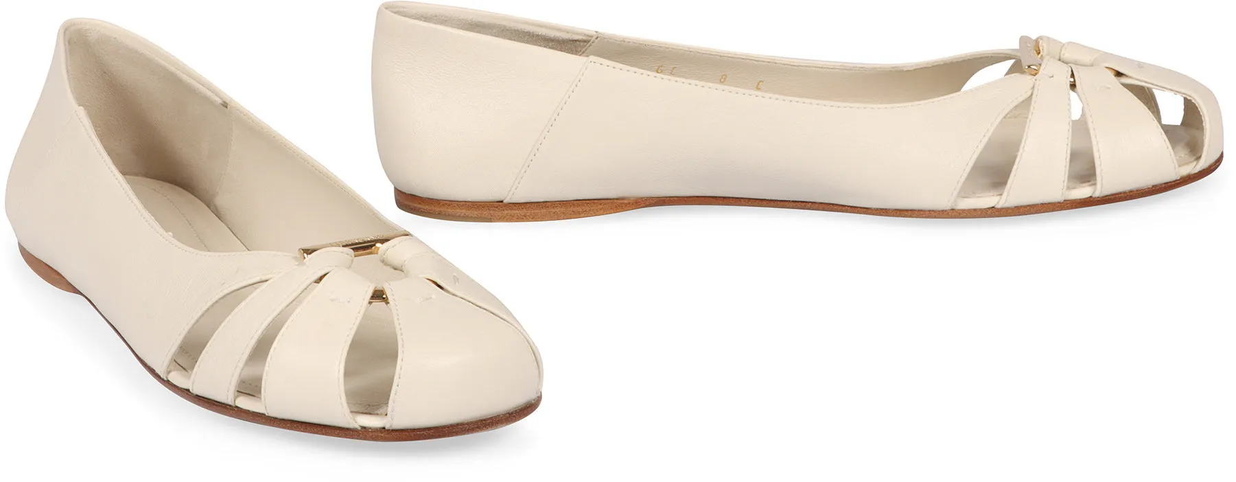 Leather ballet flats