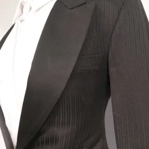 LeCheval Black Striped Boys Tux