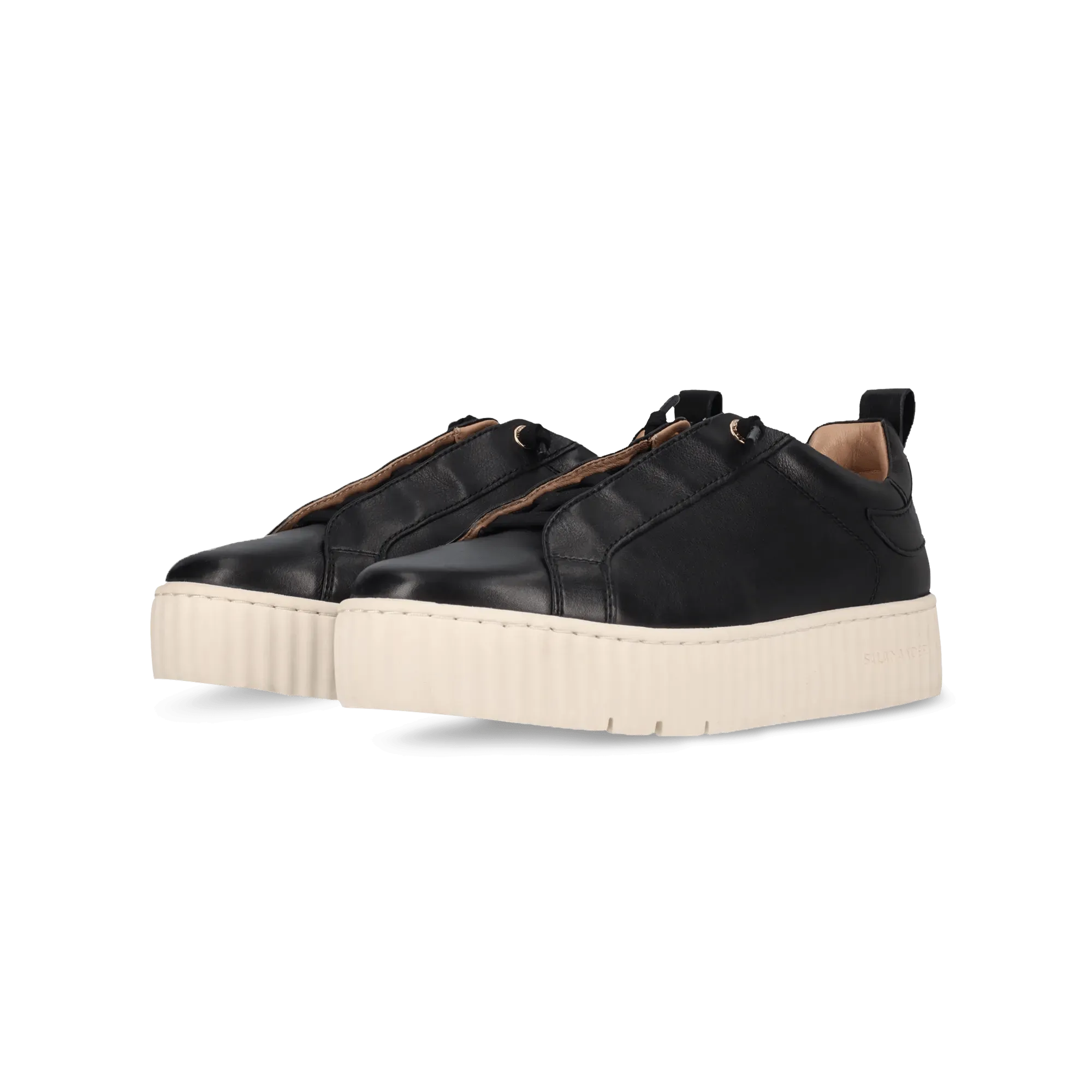 Leder Sneaker schwarz