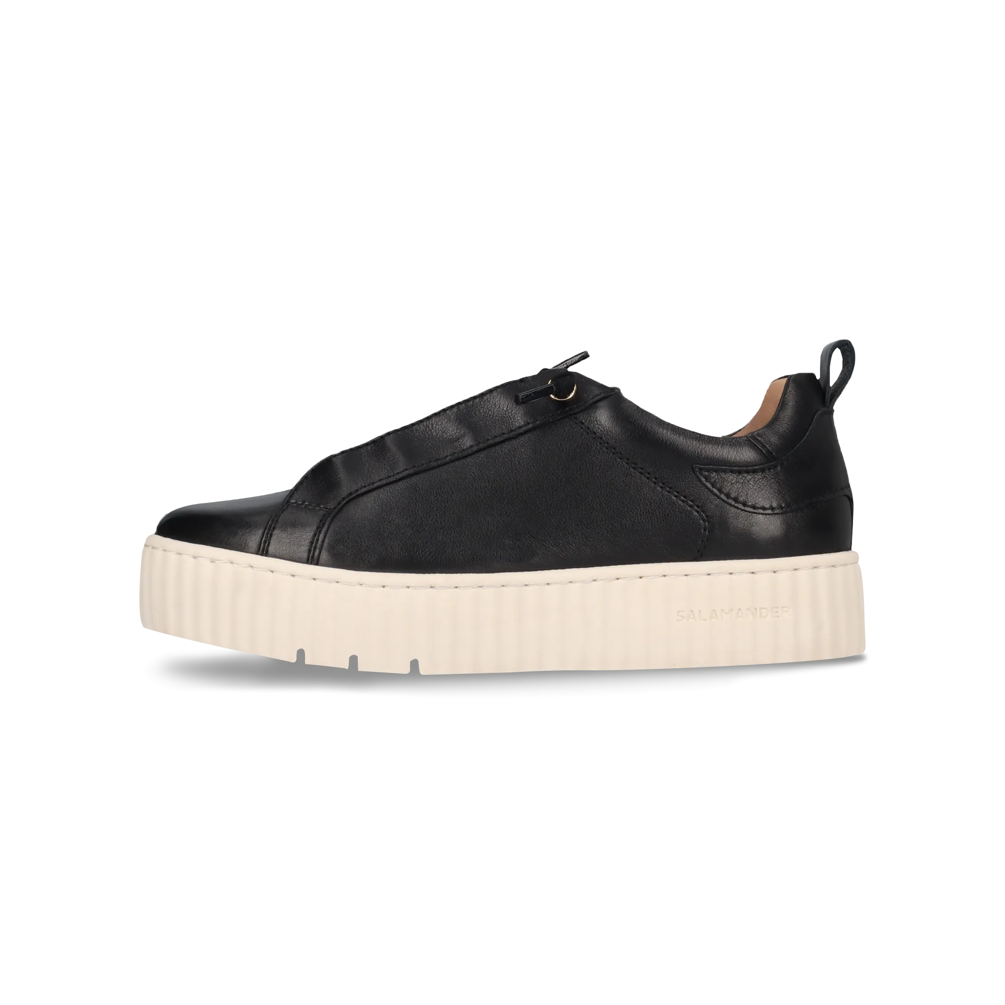 Leder Sneaker schwarz