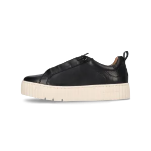Leder Sneaker schwarz