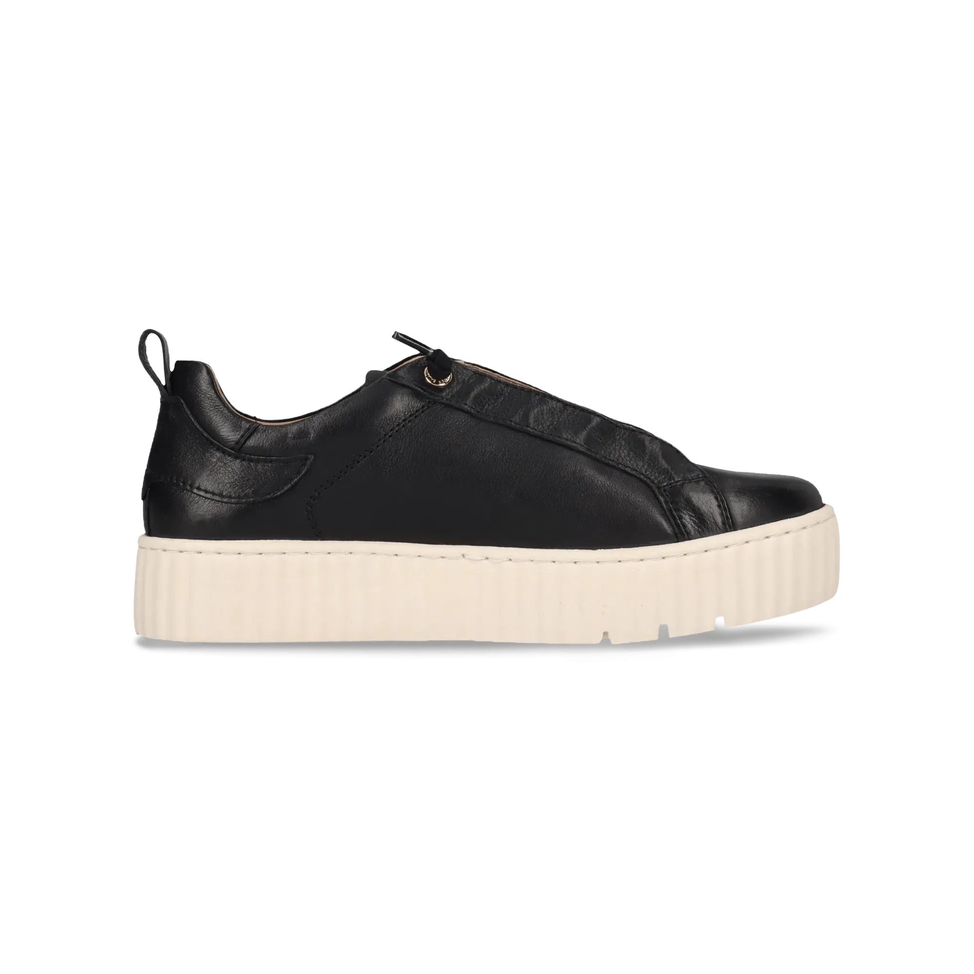 Leder Sneaker schwarz