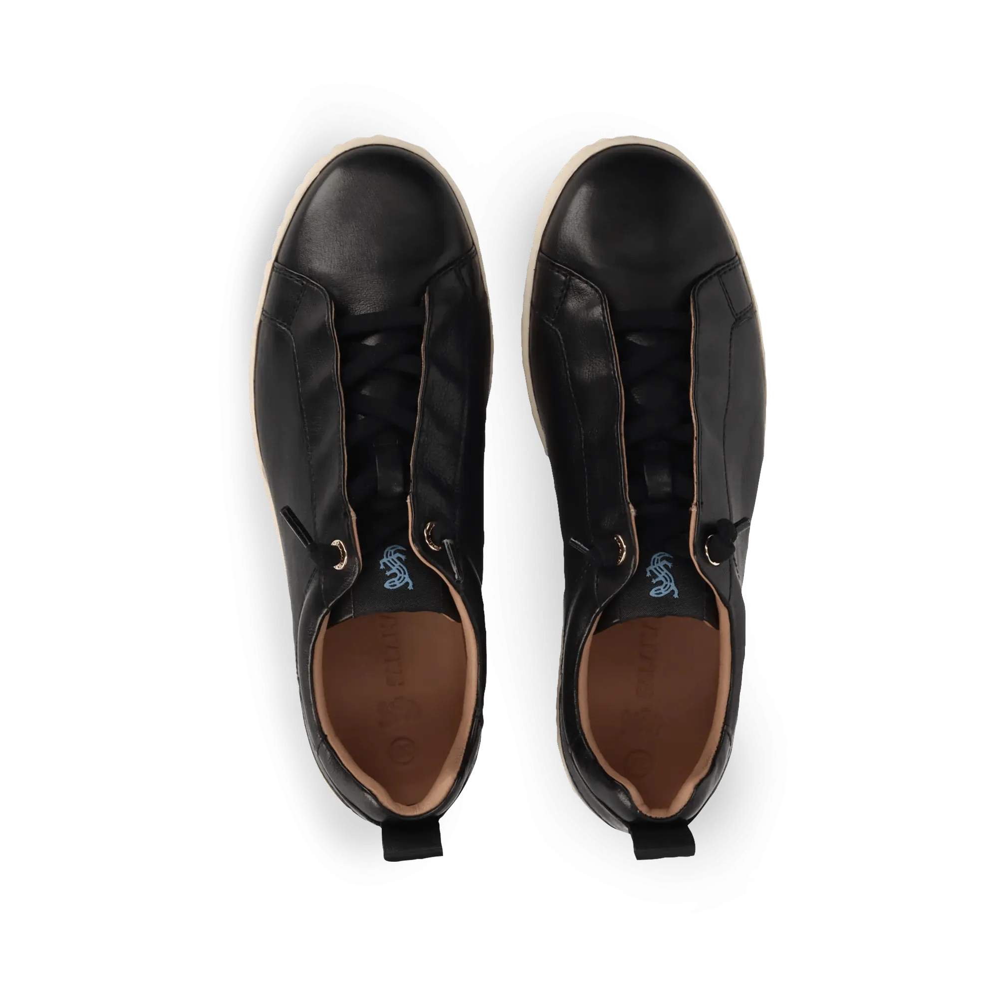 Leder Sneaker schwarz