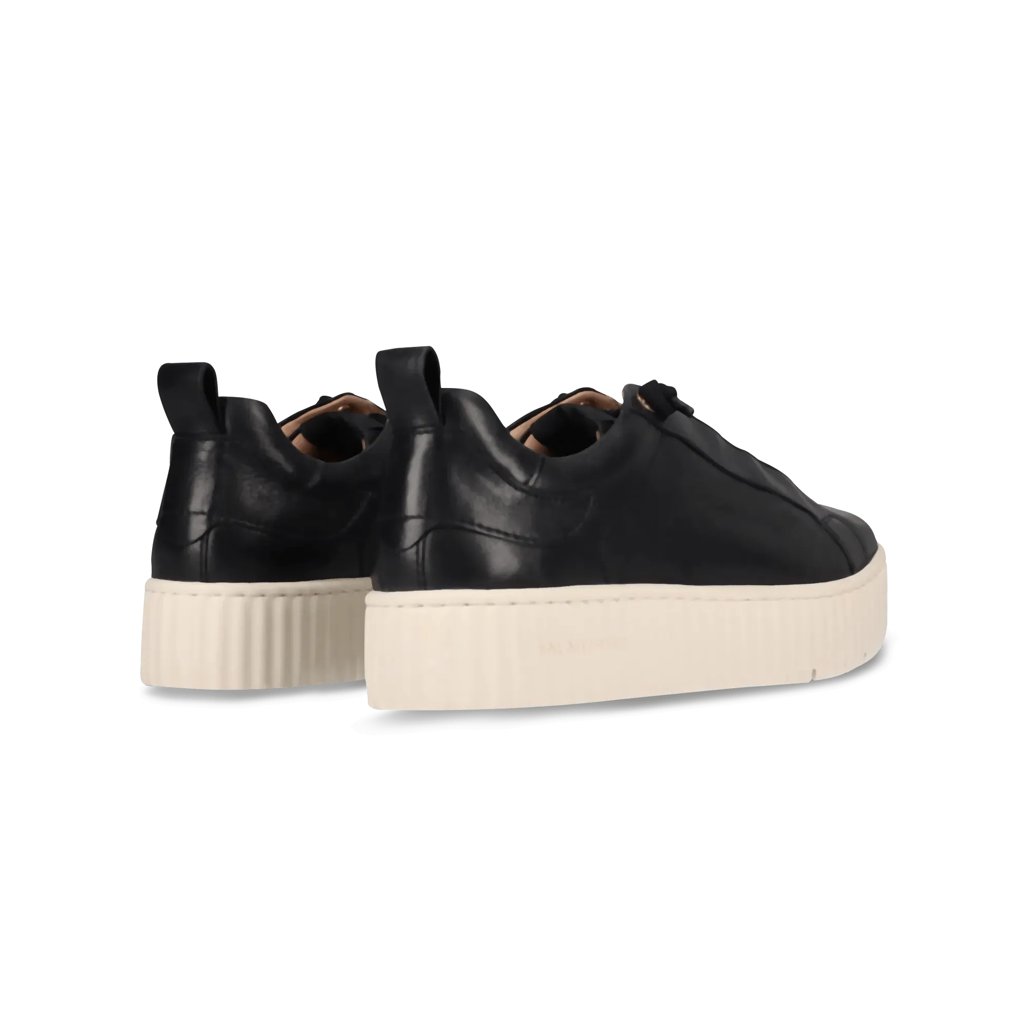 Leder Sneaker schwarz