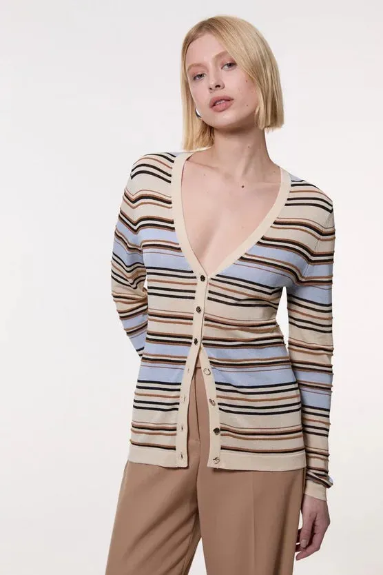Lightweight Stitch Detail Knitted Cardi