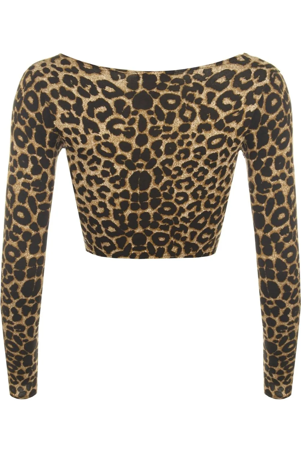 Long Sleeve Printed Crop Top