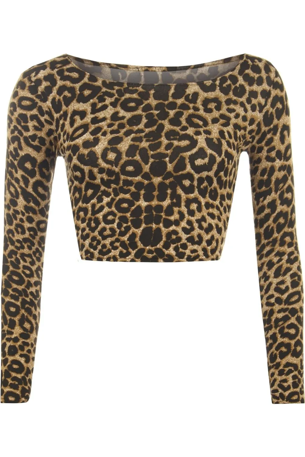 Long Sleeve Printed Crop Top