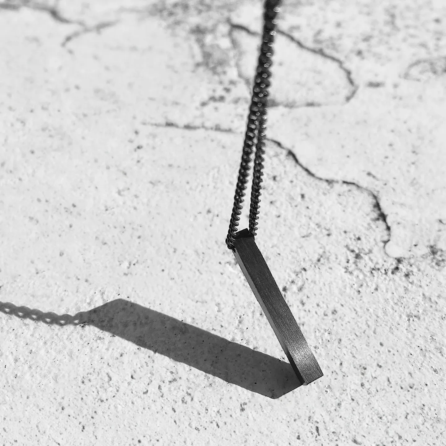 Minimal Bar Necklace (V2) Graphite