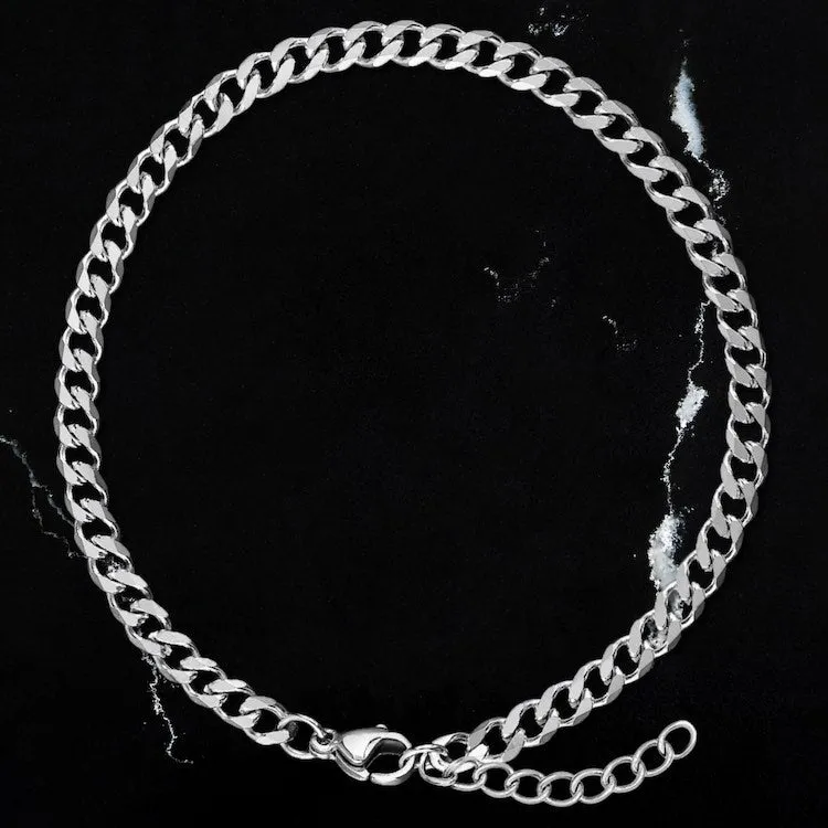 Minimal Cuban Bracelet - Silver