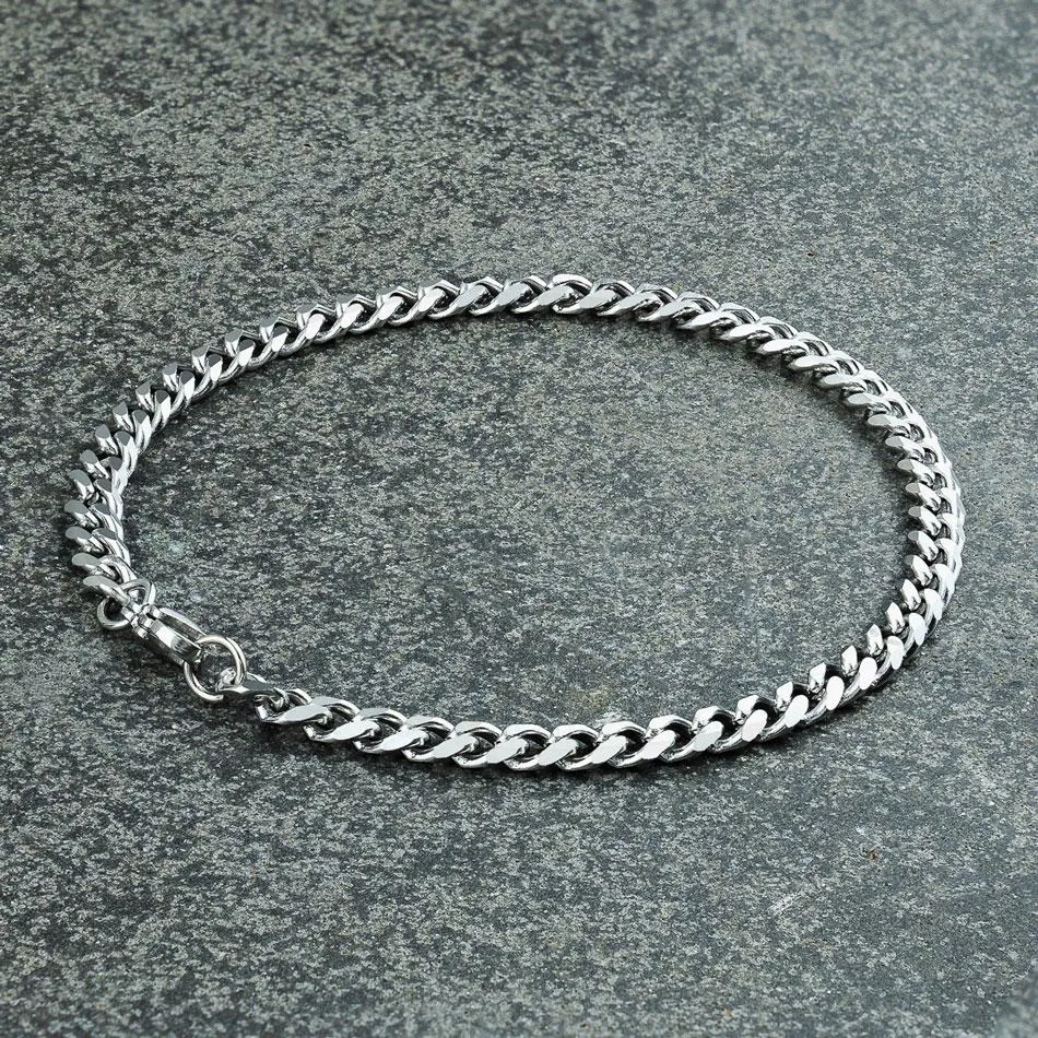 Minimal Cuban Bracelet - Silver