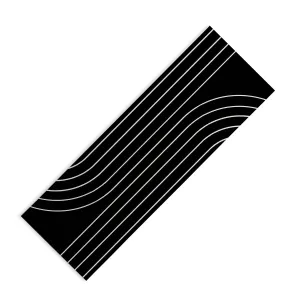 Minimal Line Curvature Black Yoga Mat