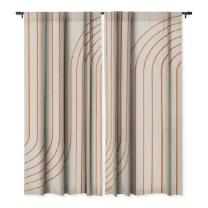 MINIMAL LINE CURVATURE CORAL 2 WINDOW CURTAINS