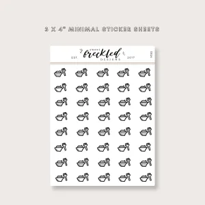 Minimalistic Mini Hair Dye Color Stickers