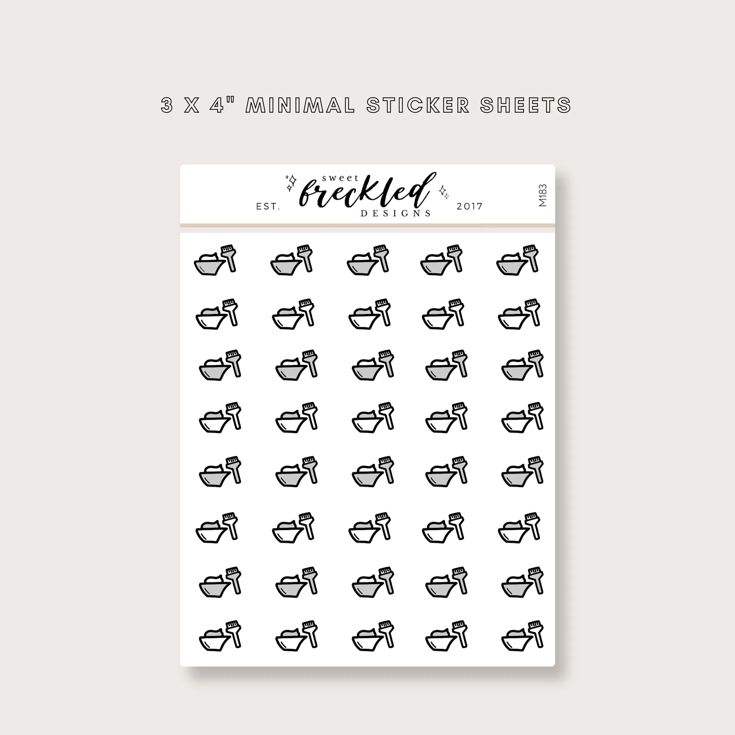 Minimalistic Mini Hair Dye Color Stickers
