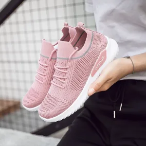 Moipheng Flats Women Sneakers Shoes 2020 Spring Sock Sneakers Women Summer Lace Up Flats Women Plus Size Walking Tenis Feminino