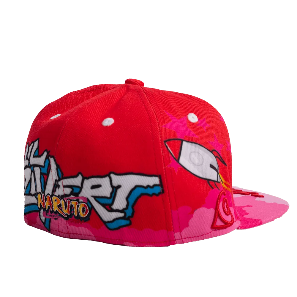NARUTO X UZI VERT FITTED HAT RED