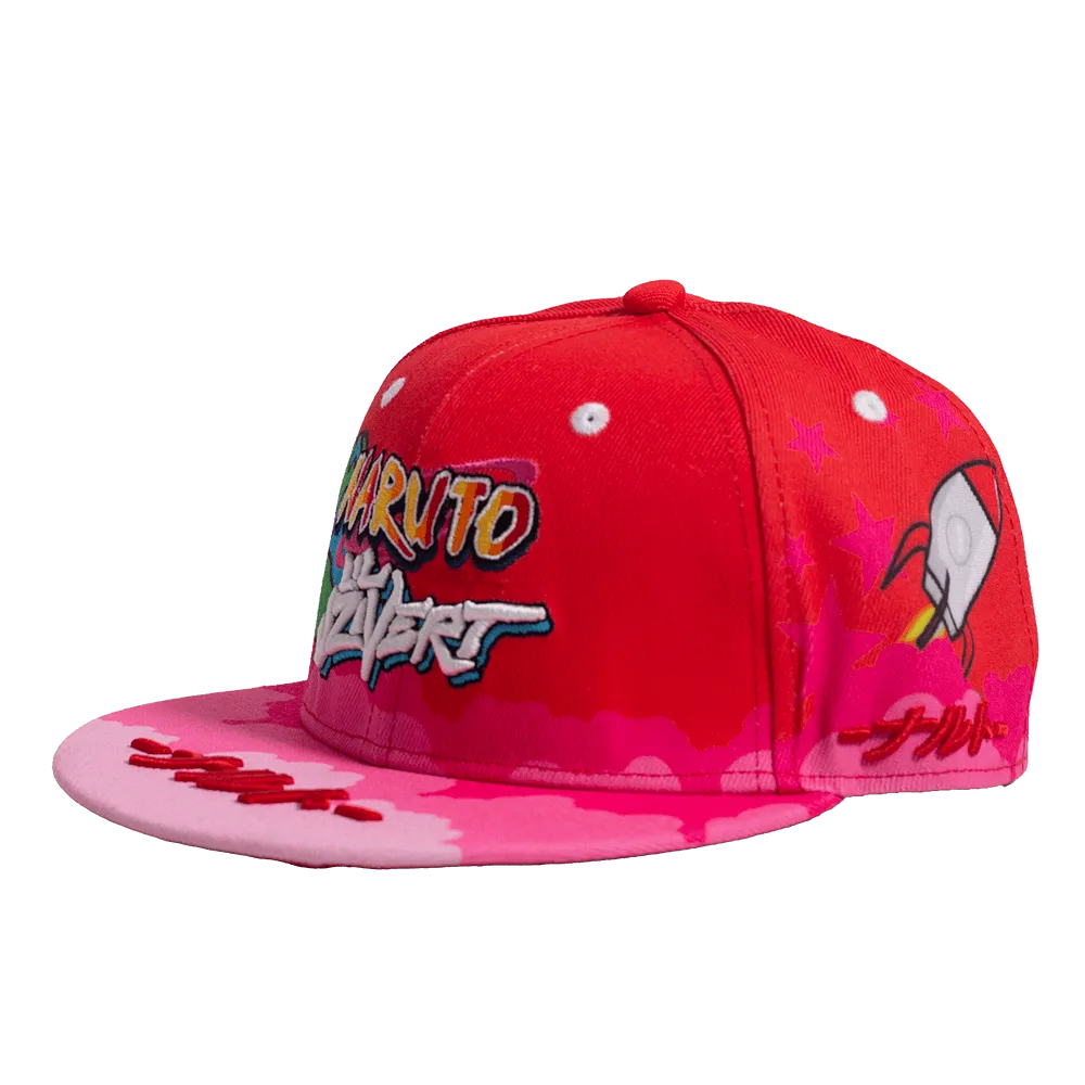 NARUTO X UZI VERT FITTED HAT RED