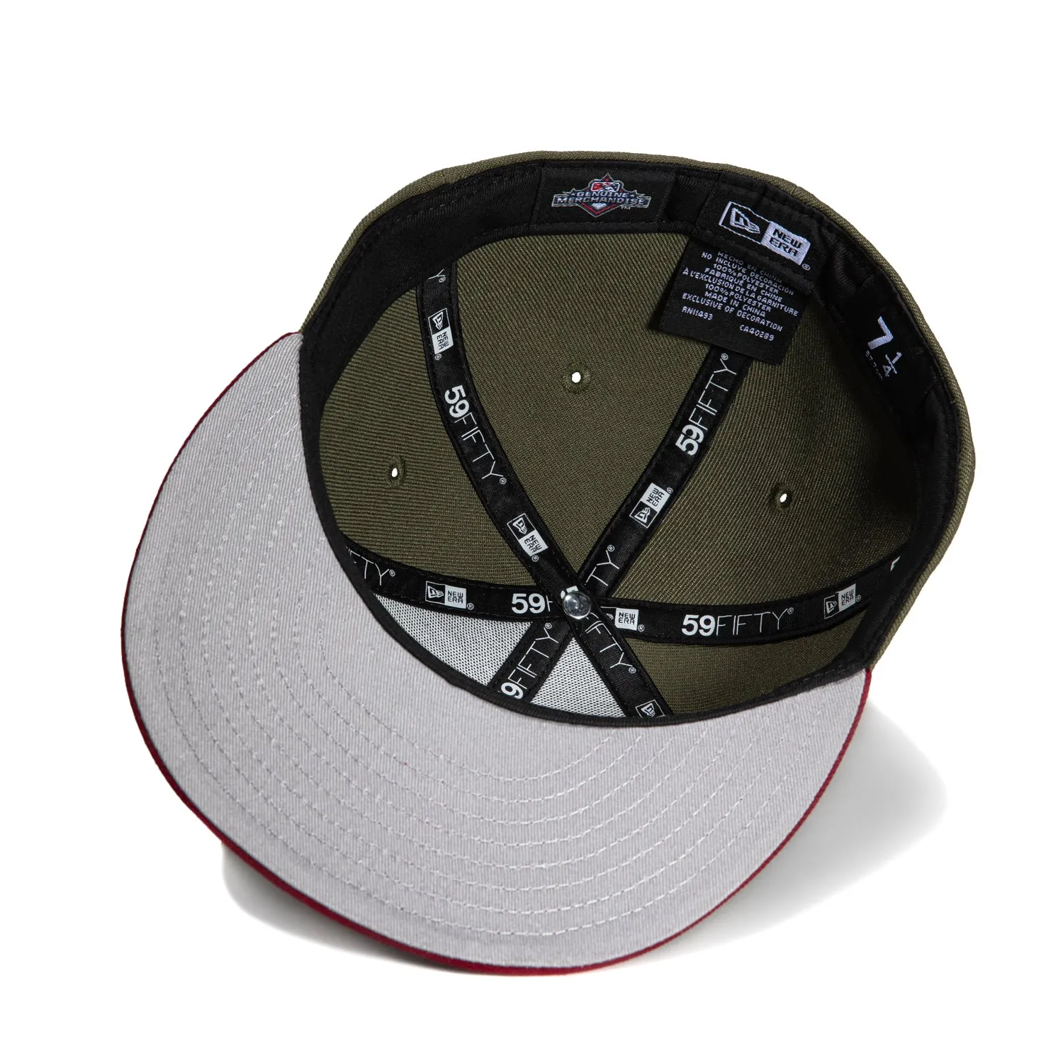 New Era 59Fifty Fayetteville Woodpeckers Eighty Deuces Patch Hat - Olive, Cardinal