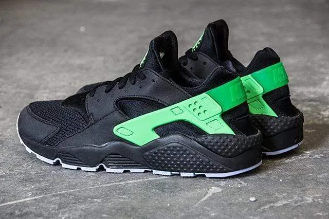 Nike Air Huarache Black Poison Green FB