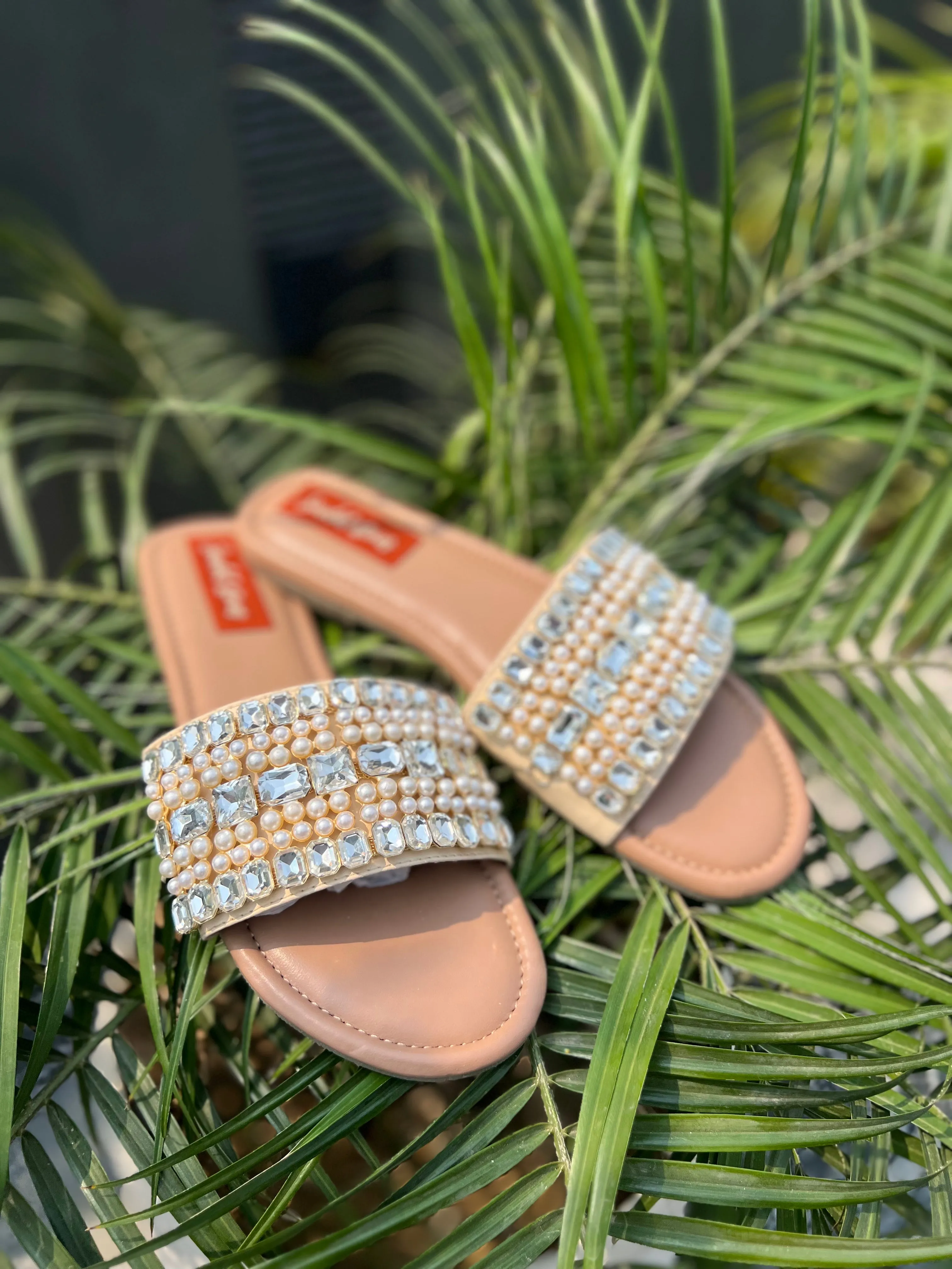 Pearl Elegance Embellished Flats