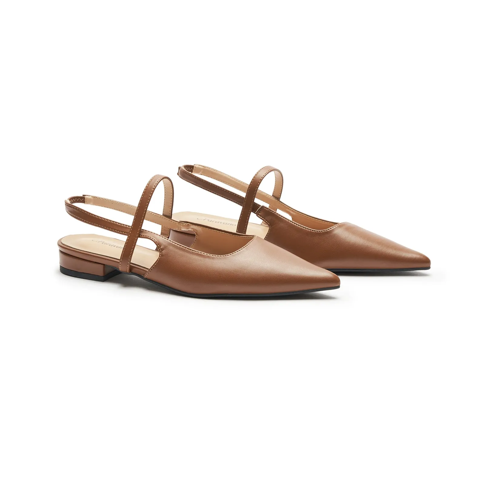 Pointed Toe Slingback Flats (Freya)