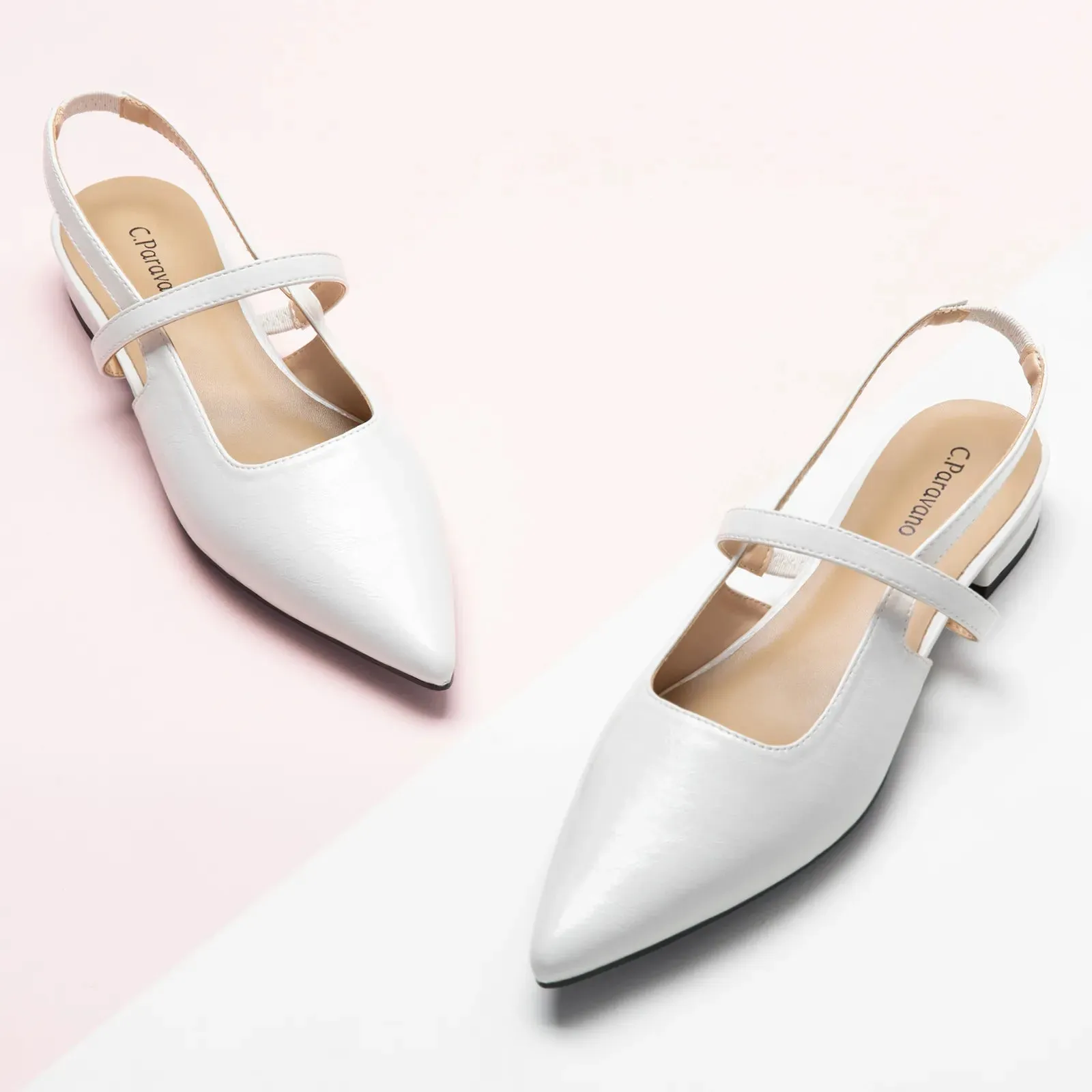 Pointed Toe Slingback Flats (Freya)