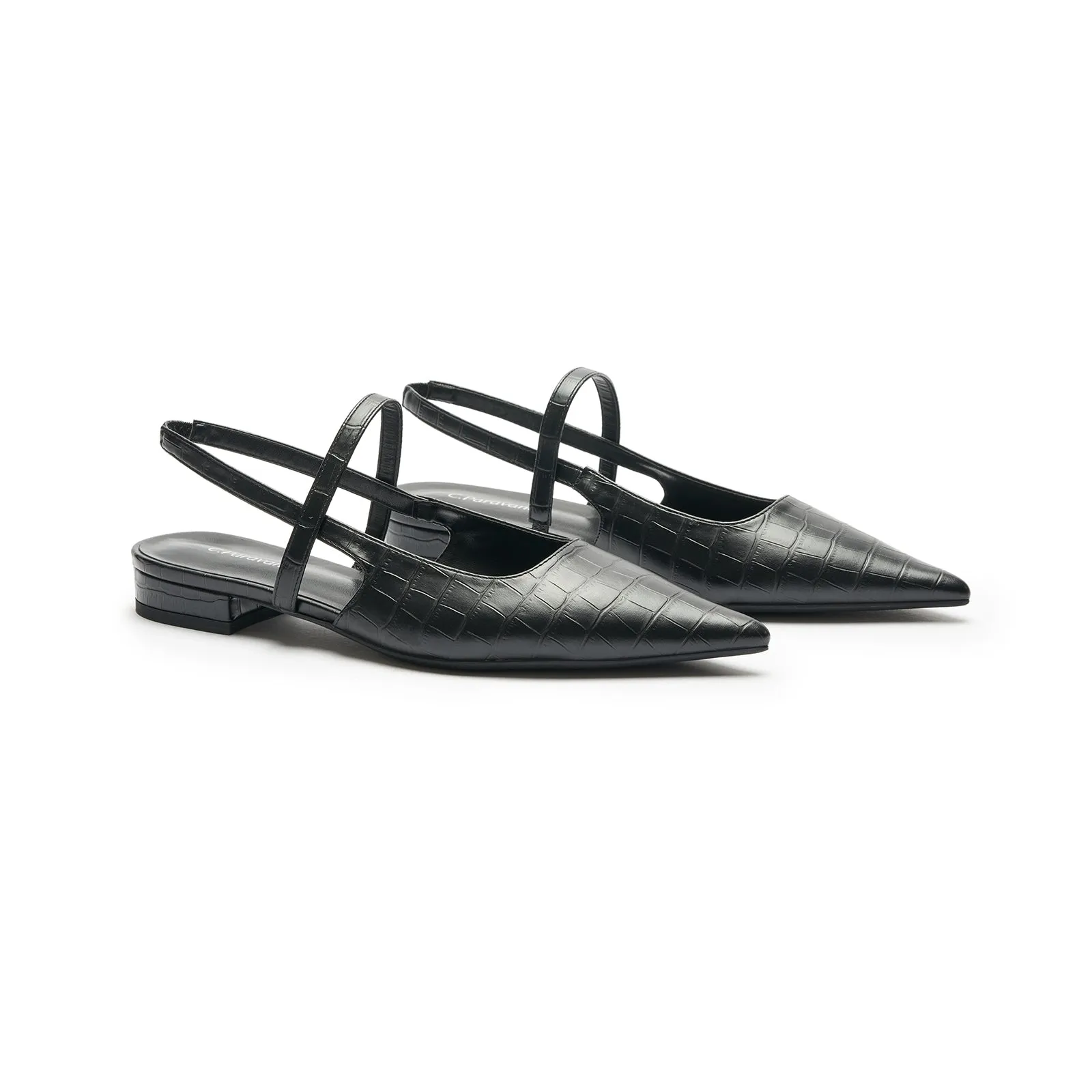 Pointed Toe Slingback Flats (Freya)