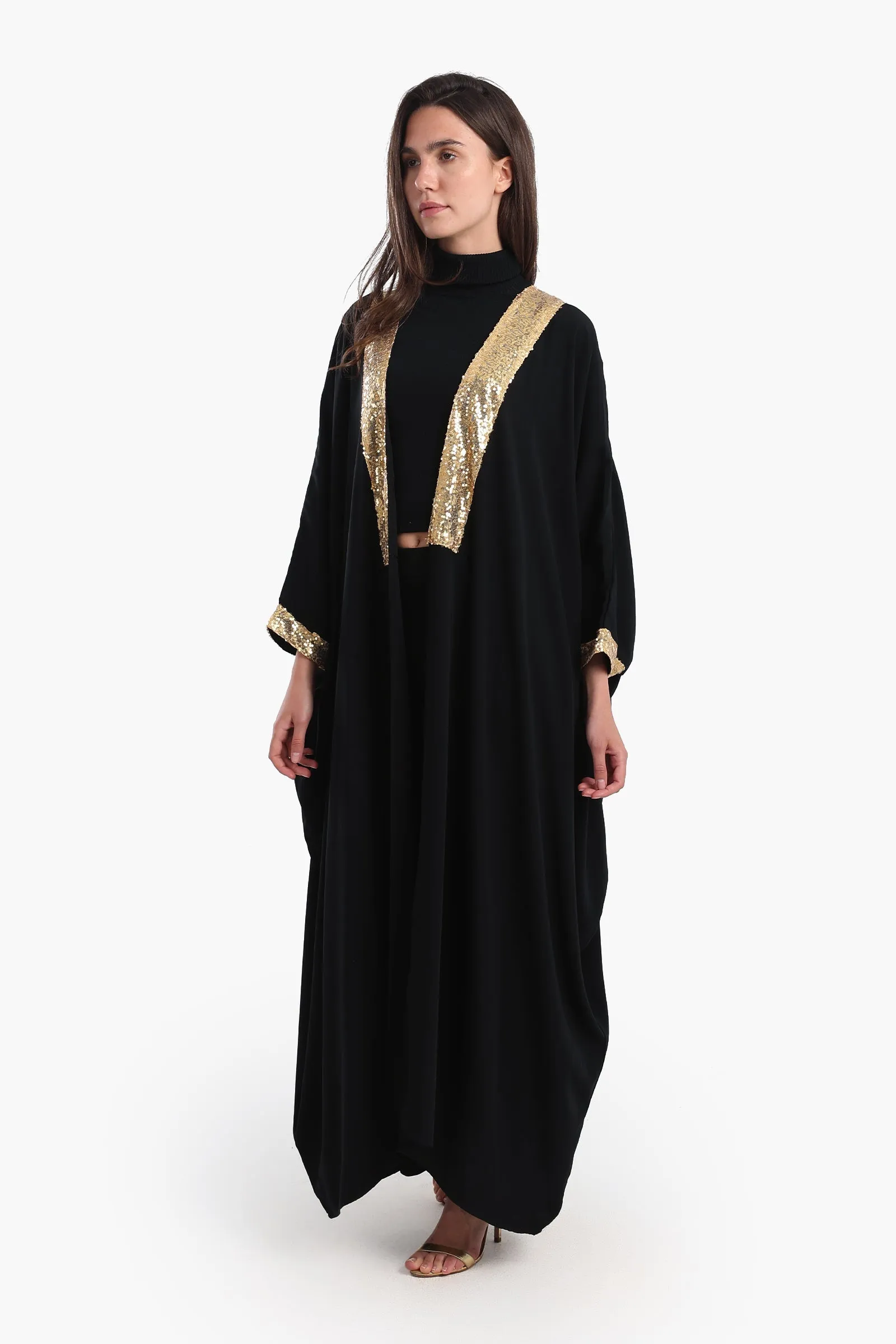Relaxed Fit Abaya with Sequins