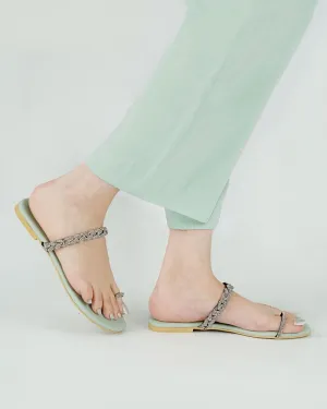 Rhinestone studded flats