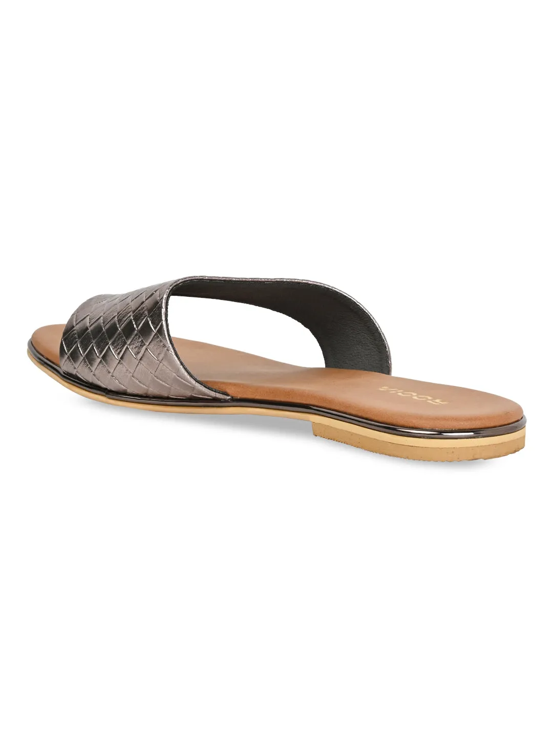 Rocia By Regal Gun Metal Women Casual Woven Flats