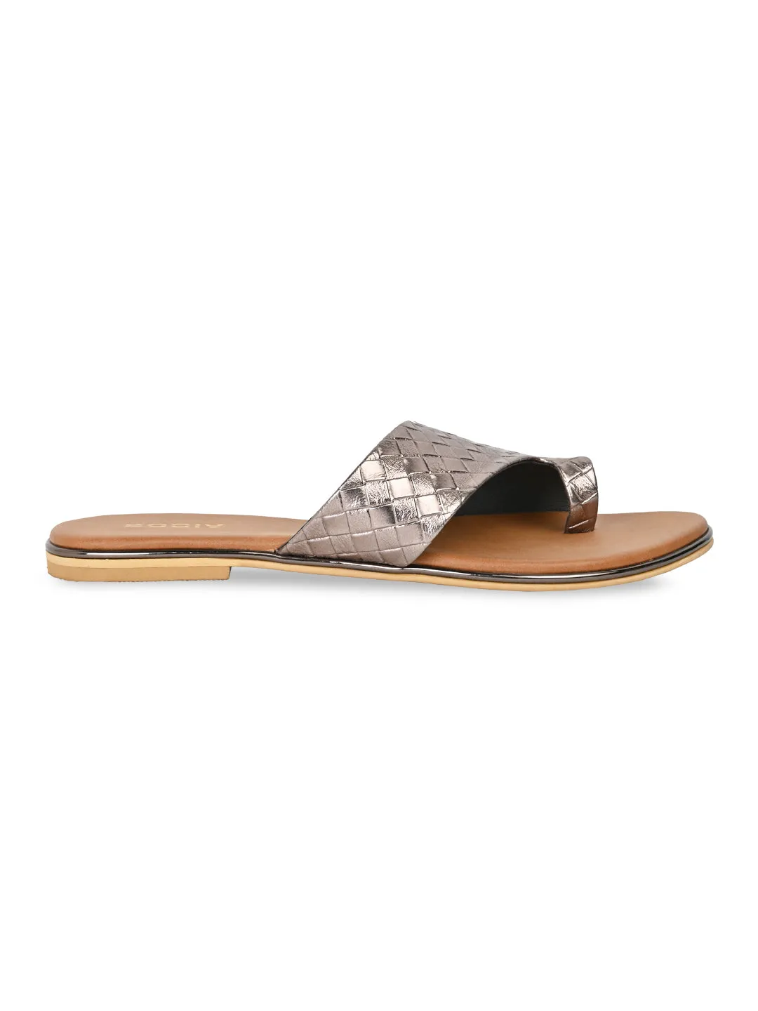 Rocia By Regal Gun Metal Women Casual Woven Flats