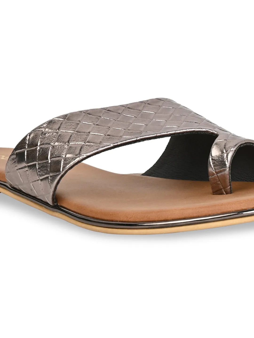 Rocia By Regal Gun Metal Women Casual Woven Flats