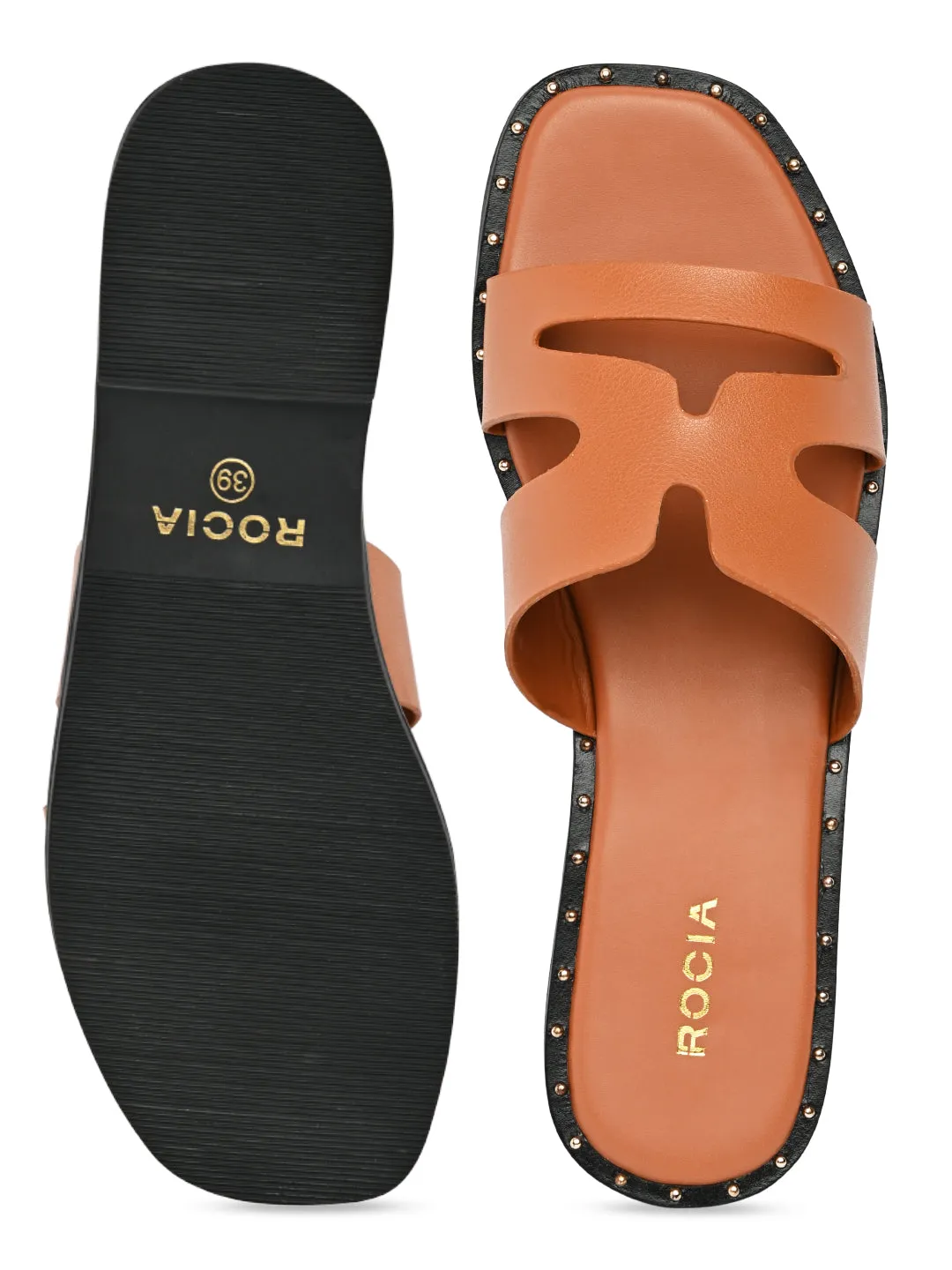 Rocia By Regal Tan Women Casual Flat Sandals